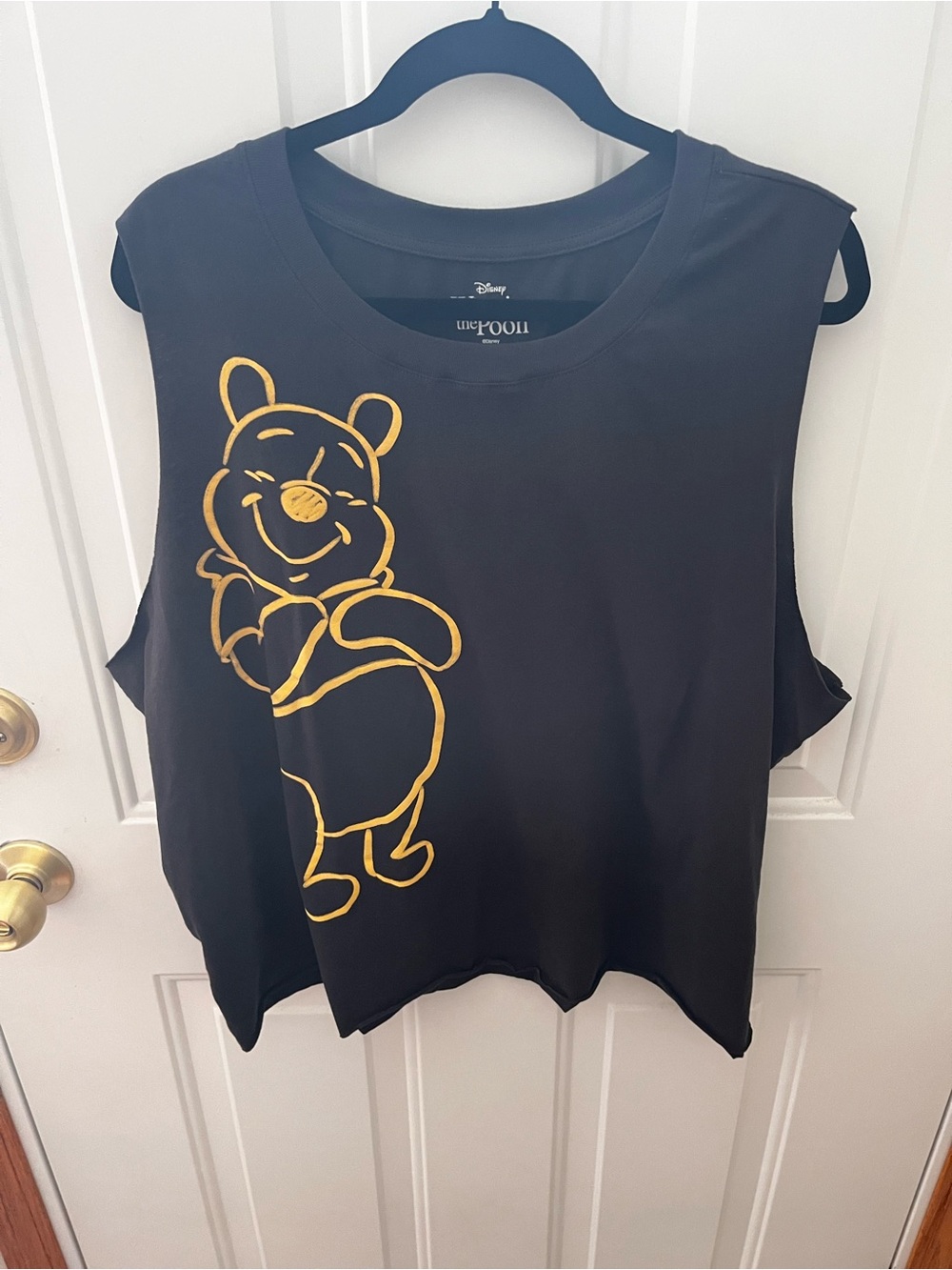 Disney Winnie the Pooh Black Sleeveless Graphic Tee 3X